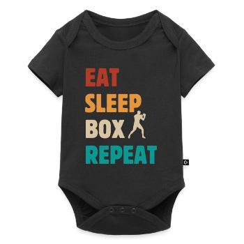Eat Sleep Box Repeat - Boxer Martial Arts Saying - Baby Premium short-sleeve bodysuit - black - Front