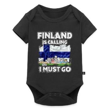 Finland - Baby Premium short-sleeve bodysuit - black - Front