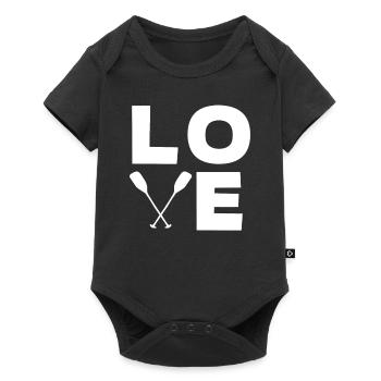 Canoe Love Paddle Boat River Sports - Baby Premium short-sleeve bodysuit - black - Front