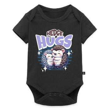 Câlins de hérisson - Body à manches courtes Premium Bébé - noir - Devant