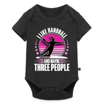 Handball handball joueur de handball - Body à manches courtes Premium Bébé - noir - Devant