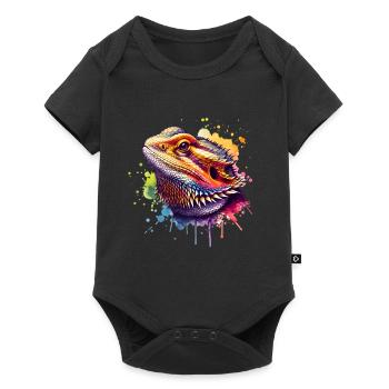 Bartagame Bartagamen Bearded Dragon - Baby Premium short-sleeve bodysuit - black - Front