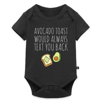 Avocado - Baby Premium Kurzarmbody - Schwarz - Vorne