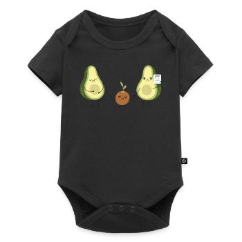 Avocado Guacamole Vegan Geschenk - Baby Premium Kurzarmbody - Schwarz - Vorne