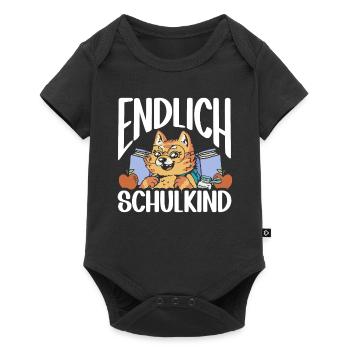 School 1. Grade - Baby Premium Kurzarmbody - Schwarz - Vorne