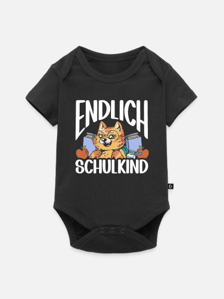 School 1. Grade - Baby Premium Kurzarmbody - Schwarz