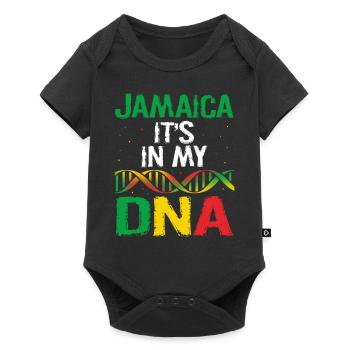 Jamaican Heritage Flag Jamaica It's In My DNA - Baby Premium Kurzarmbody - Schwarz - Vorne