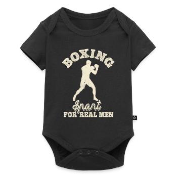 Boxe Sport Pour Vrais Hommes, arts martiaux - Body à manches courtes Premium Bébé - noir - Devant