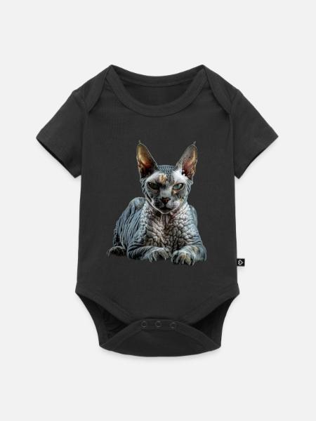 Devon Rex - Baby Premium Kurzarmbody - Schwarz