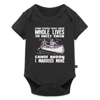 Canoe Man Woman Love - Baby Premium short-sleeve bodysuit - black - Front