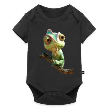 Chameleon, Lizard, Reptile, Iguana, Lizard, Chameleons - Baby Premium short-sleeve bodysuit - black - Front