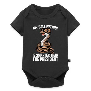 Banana Ball Python Herpetologist Coral Ball - Baby Premium Kurzarmbody - Schwarz - Vorne
