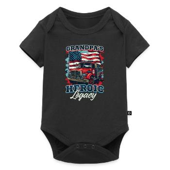 Firefighter Grandpa Heroic Legacy - Baby Premium short-sleeve bodysuit - black - Front
