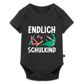 School 1. Grade - Baby Premium Kurzarmbody - Schwarz - Vorne