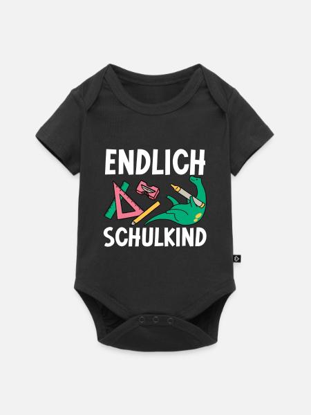 School 1. Grade - Baby Premium Kurzarmbody - Schwarz
