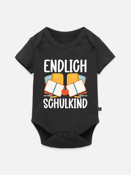 School 1. Grade - Baby Premium Kurzarmbody - Schwarz