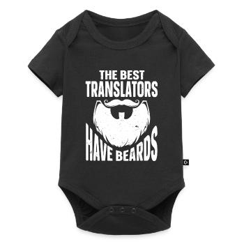 Beard Quote Bearded Men - Baby Premium short-sleeve bodysuit - black - Front