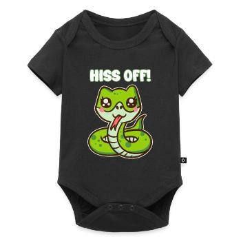 Sifflement ! - Jeu de mots sur le serpent mignon - Body à manches courtes Premium Bébé - noir - Devant