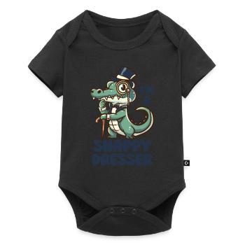 Je suis une commode Snappy - Jeu de mots sur le crocodile mignon - Body à manches courtes Premium Bébé - noir - Devant