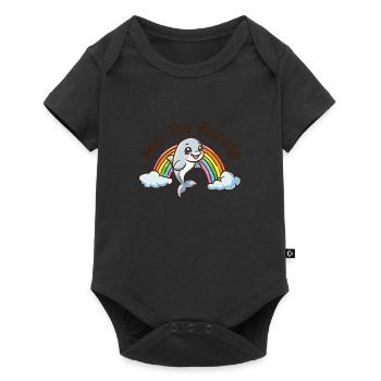 Sea the Beauty - Jeu de mots sur les dauphins arc-en-ciel mignons - Body à manches courtes Premium Bébé - noir - Devant