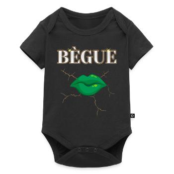 Bègue Parole Bouche Verte Art Moderne - Body à manches courtes Premium Bébé - noir - Devant