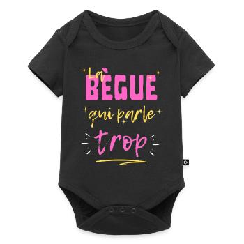 La bègue qui parle trop - Body à manches courtes Premium Bébé - noir - Devant