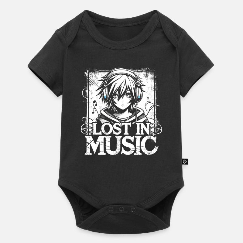 Art de l’anime et esthétique gothique pour la mode alternative - Body à manches courtes Premium Bébé - noir