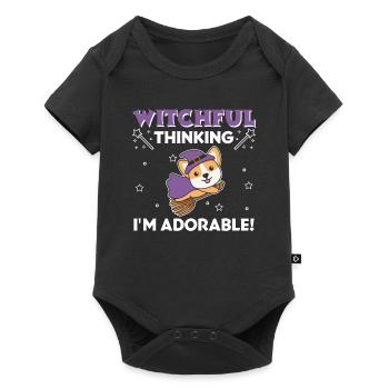Corgi Halloween Witch Witches I'm Adorable - Baby Premium short-sleeve bodysuit - black - Front