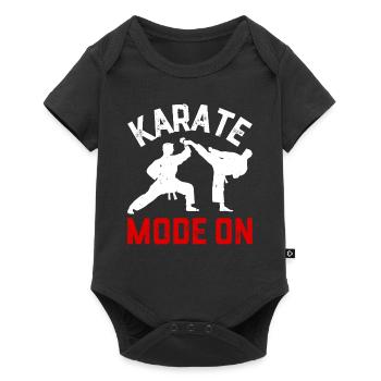 Mode Karaté activé - Combattant de karaté - Body à manches courtes Premium Bébé - noir - Devant