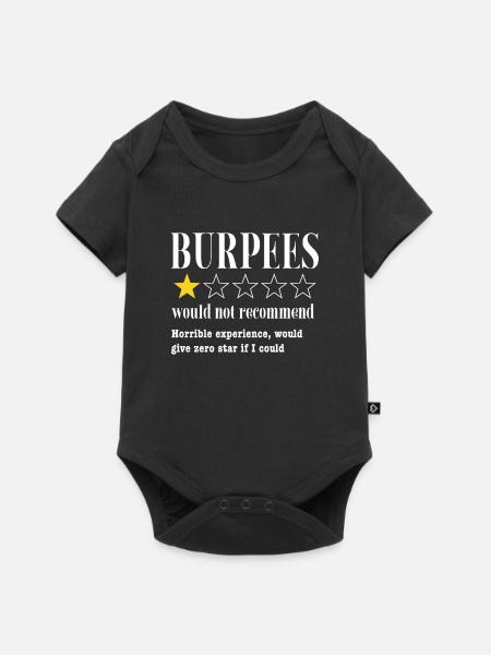 Burpees Fitness Burpee Krafttraining Geschenk - Premium kortærmet baby-body  - sort