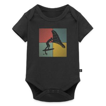 Wingfoil Surfer Wingfoiling Hydrofoil Kitefoil - Baby Premium short-sleeve bodysuit - black - Front