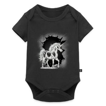 Licornes, Licornes, Créatures Mythiques, Créatures Mythiques, Mystique - Body à manches courtes Premium Bébé - noir - Devant