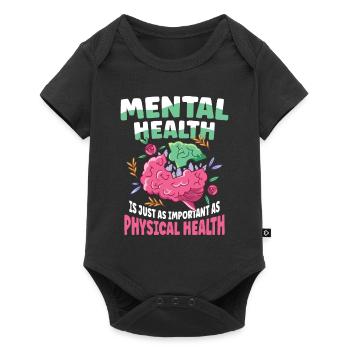 Mental Health Important as Physical Health - Baby Premium Kurzarmbody - Schwarz - Vorne