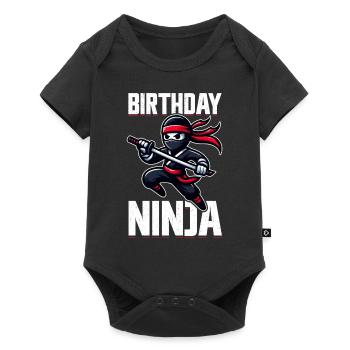 Birthday Ninja Birthday Party Theme Bday Ninja - Baby Premium short-sleeve bodysuit - black - Front
