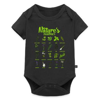 Healing powers of nature - herbs - Baby Premium short-sleeve bodysuit - black - Front