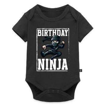 Birthday Ninja Birthday Party Theme Bday Ninja - Baby Premium short-sleeve bodysuit - black - Front