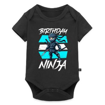 Birthday Ninja Birthday Party Theme Bday Ninja - Baby Premium short-sleeve bodysuit - black - Front
