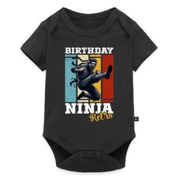 Birthday Ninja Birthday Party Theme Bday Ninja - Baby Premium short-sleeve bodysuit - black - Front