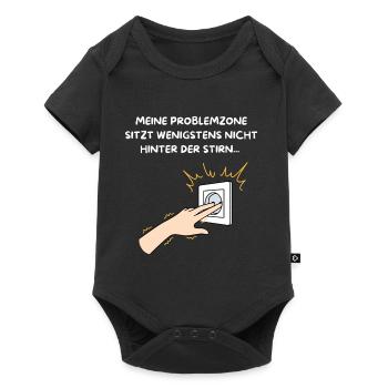 AU MOINS, MON PROBLÈME N’EST PAS AILLEURS. - Body à manches courtes Premium Bébé - noir - Devant