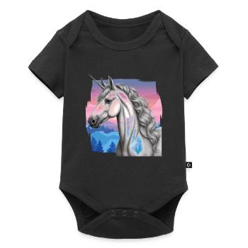 Unicorn Unicorns Mythical Creatures Mythical Animals Child Horse - Baby Premium short-sleeve bodysuit - black - Front