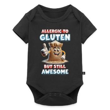 Allergie au gluten Intolérance au gluten - Body à manches courtes Premium Bébé - noir - Devant