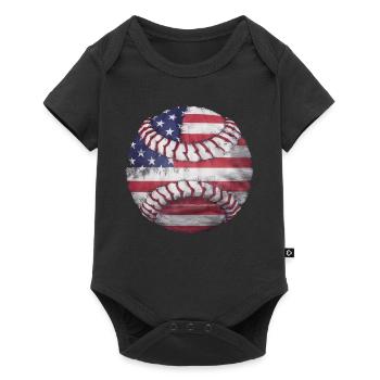 Baseball Men Women Kids Player Pitcher Softball - Baby Premium Kurzarmbody - Schwarz - Vorne