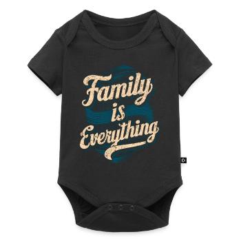 La famille est tout – colorée et importante - Body à manches courtes Premium Bébé - noir - Devant