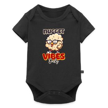 Nur Chicken Nugget Nugget Vibes - Baby Premium Kurzarmbody - Schwarz - Vorne