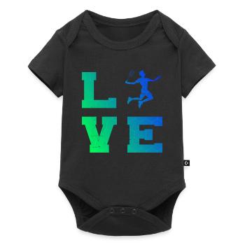Women's Badminton Men's Badminton Player Squash - Baby Premium short-sleeve bodysuit - black - Front