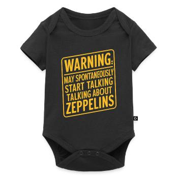 Luftschiff Zeppelin Geschenk - Baby Premium Kurzarmbody - Schwarz - Vorne