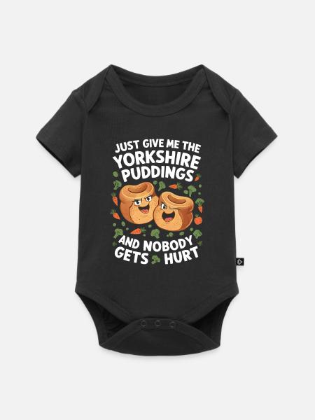 Yorkshire Pudding Geschenk - Baby Premium Kurzarmbody - Schwarz
