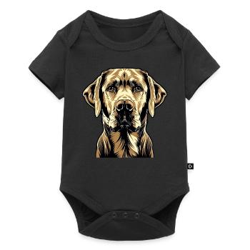 Labrador Retriever Chien Amour Jeunes Labradors Mignons - Body à manches courtes Premium Bébé - noir - Devant