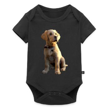 Labrador Retriever Chien Amour Jeunes Labradors Mignons - Body à manches courtes Premium Bébé - noir - Devant