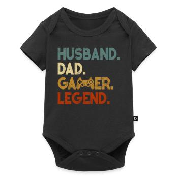 Husband Gaming Gamer Video Games Men - Baby Premium short-sleeve bodysuit - black - Front